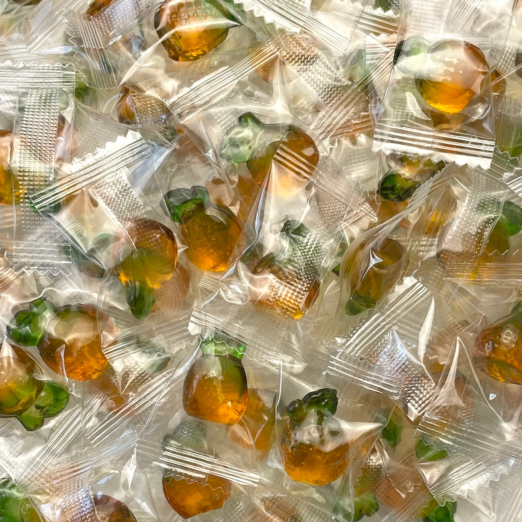Peelable Mandarin Gummies – 20 Pack | Individually Wrapped Novelty Lollies | Trending Candy | Grape Gummy Lollies Australia | Party Favour Treats