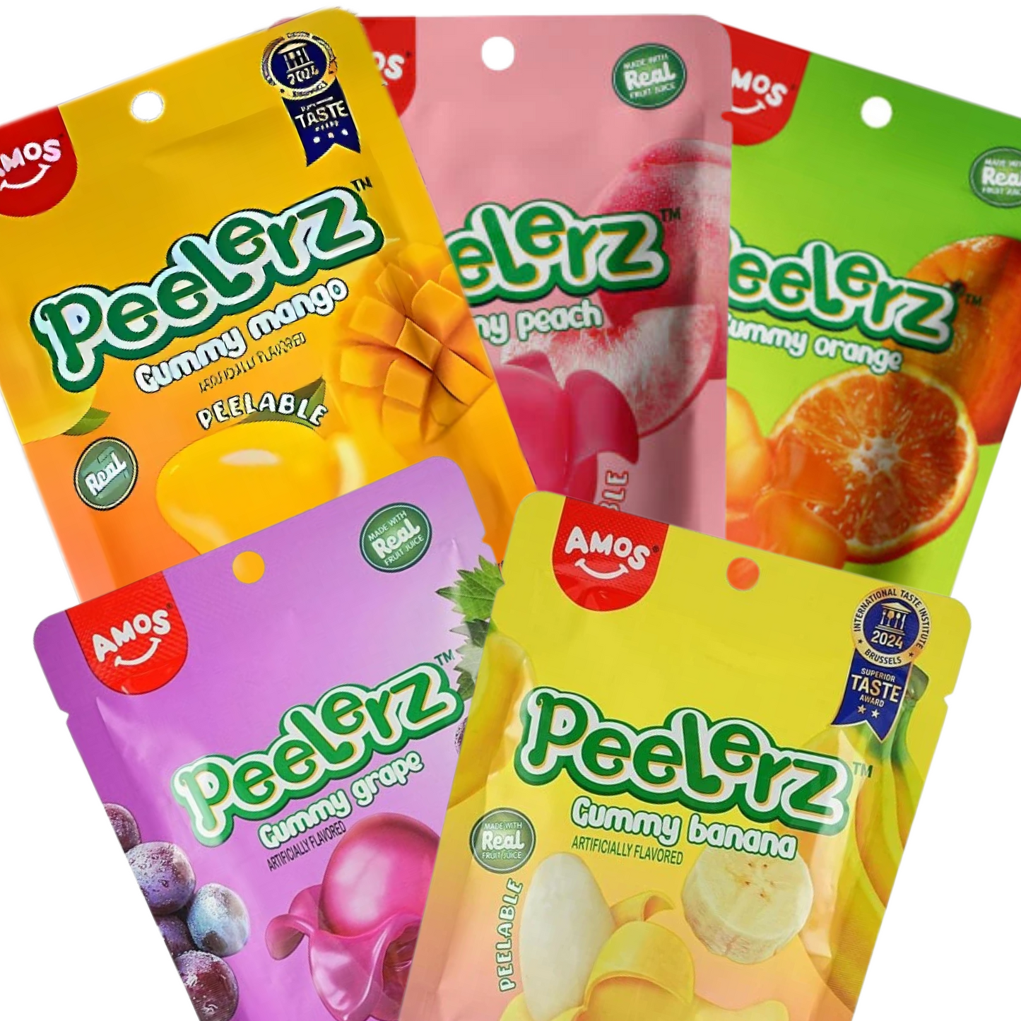 Amos Peelerz Fruit Flavour Gummy Bundle – 5 Pack