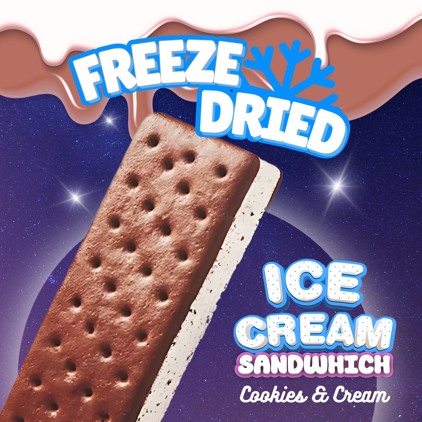 Freeze Dried Ice Cream Sandwich- Cookies and Cream