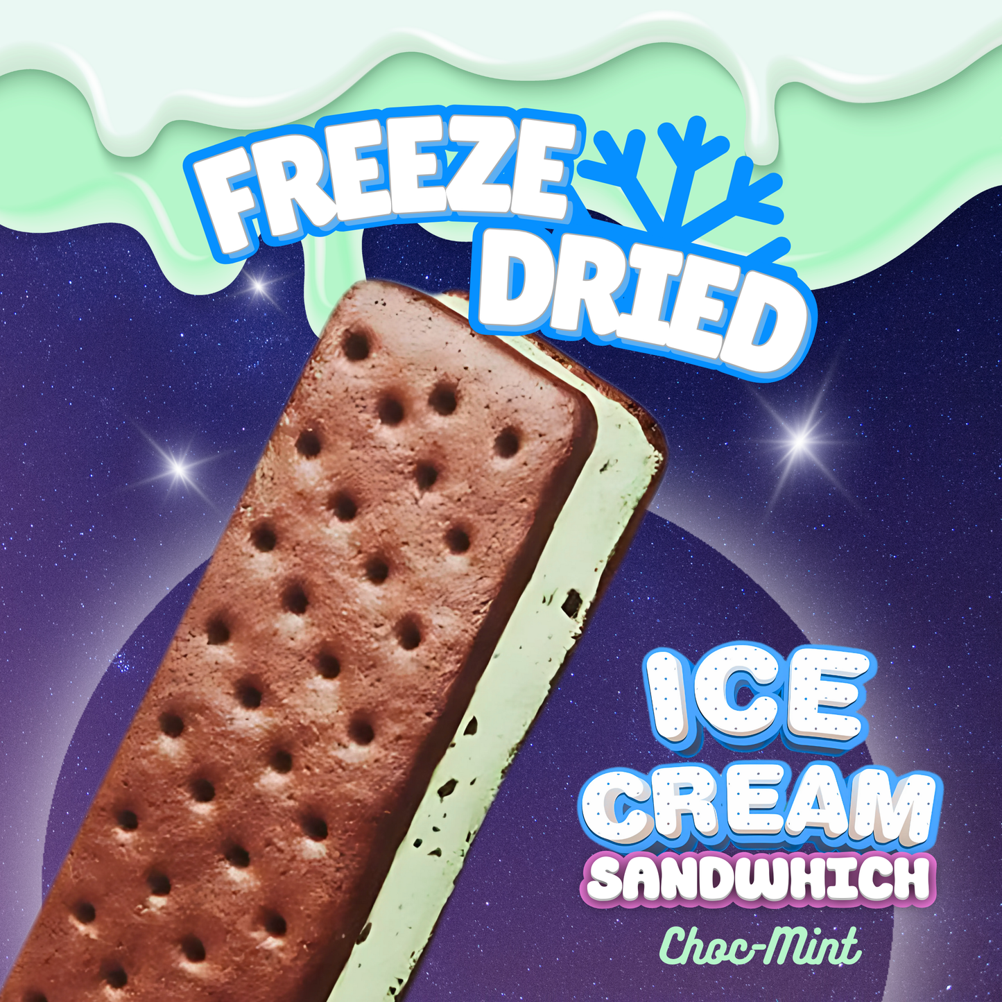 Freeze Dried Ice Cream Sandwich- Choc Mint