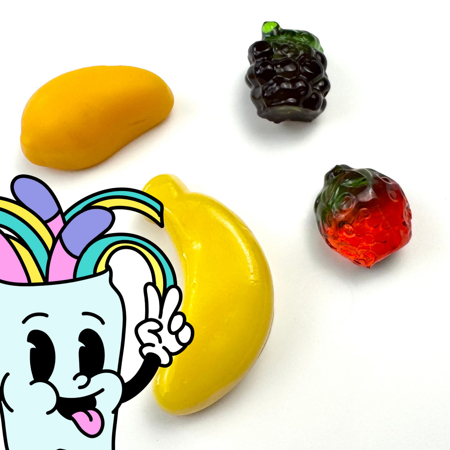 Mixed Peelable Fruit Gummies – 500g Mix Peeler Lollies