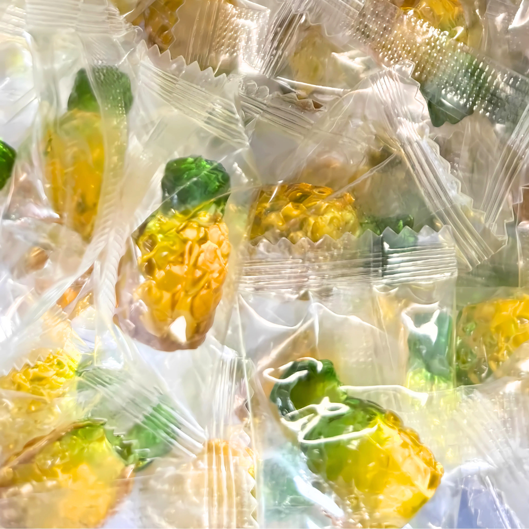 Peelable Pineapple Gummies – 500g | Peelable Gummy Lollies Australia