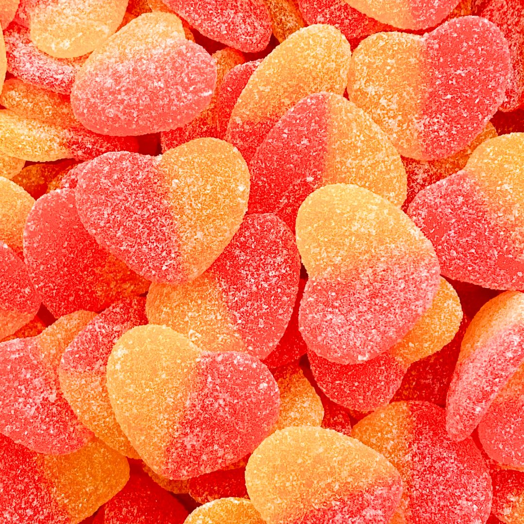 Sour Peach Hearts 1kg