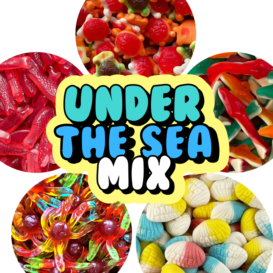Under the Sea Candy Mix – 500g or 1kg of A Sweet Dive Under the Sea Lollies, Ideal for Gifts & Parties