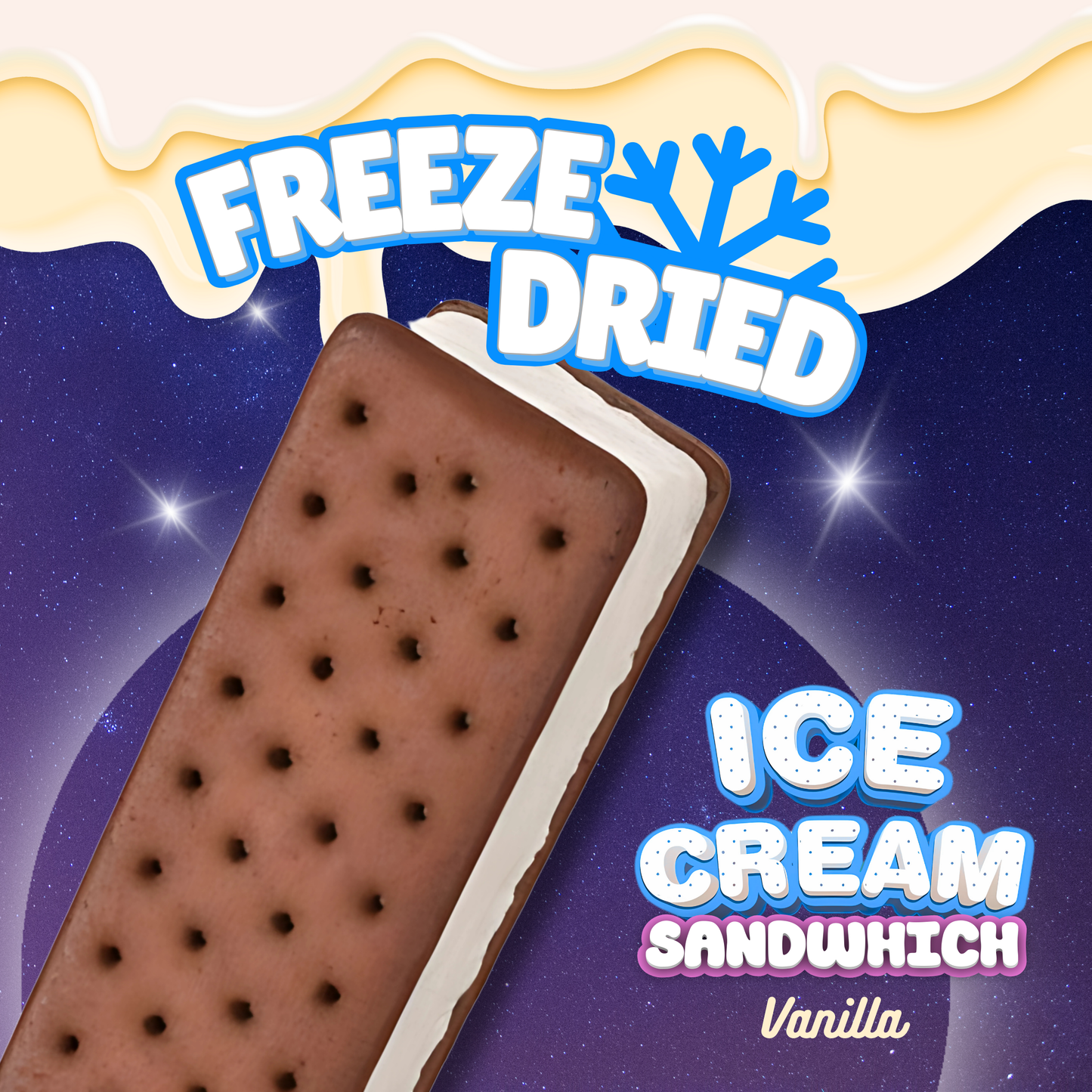 Freeze Dried Ice Cream Sandwich- Vanilla
