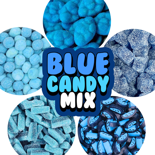 Blue Candy Mix – 500g or 1kg of Blueberry & Raspberry Lollies, Ideal for Gifts & Parties