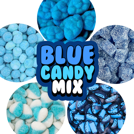 Blue Candy Mix – 500g or 1kg of Blueberry & Raspberry Lollies, Ideal for Gifts & Parties