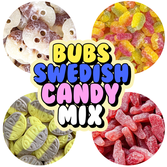 BUBs Swedish Candy Mix – 500g or 1kg of Swedens finest guilt free Mixed Lollies, Ideal for Gifts & Parties