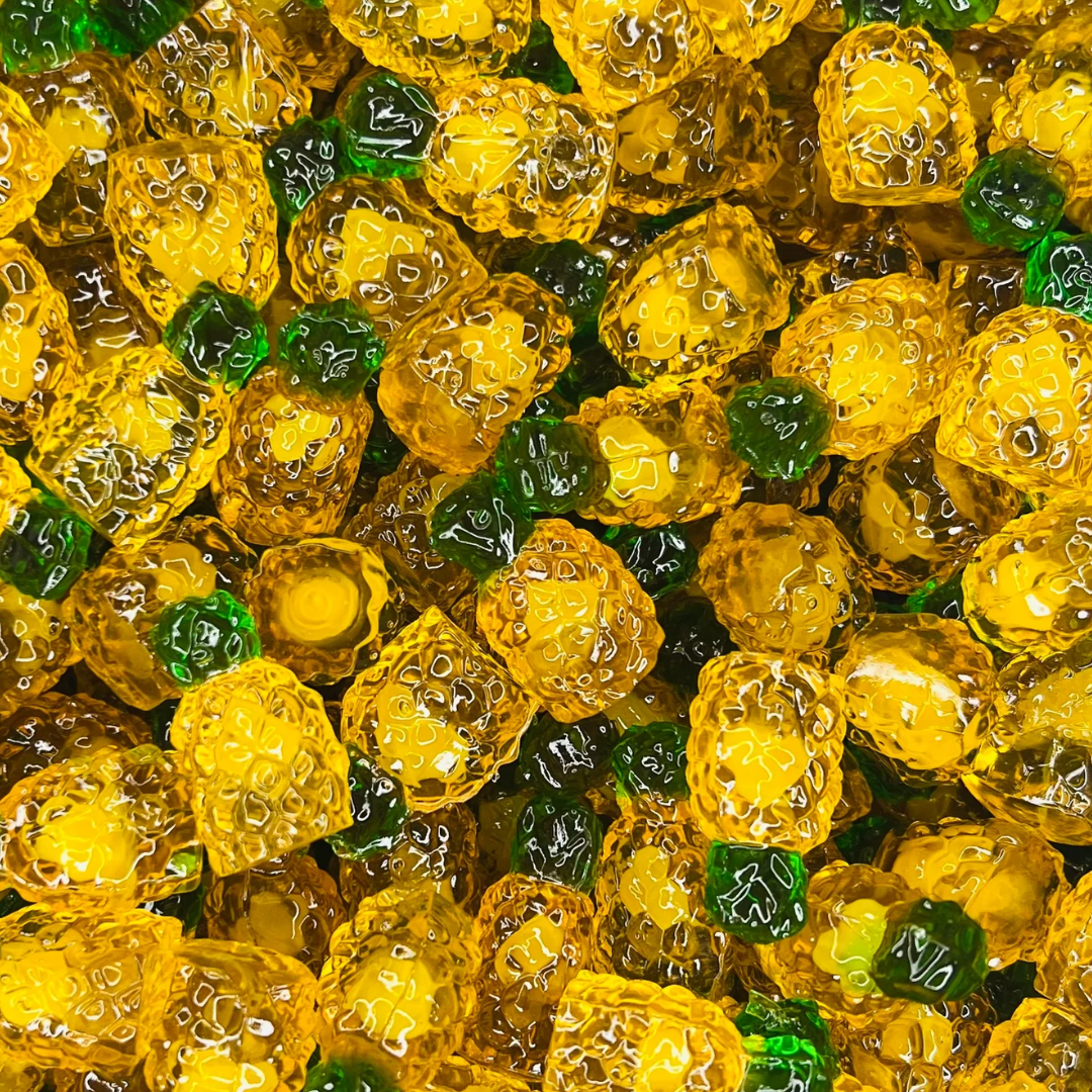 Bulk Lollies 4D Gummy Jelly filled Pineapples 1kg Sweetie Mail
