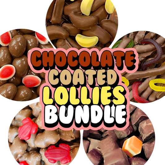 Chocolate Coated Lollies Bundle | 5 Australian Favourites Coated in Milk Chocolate