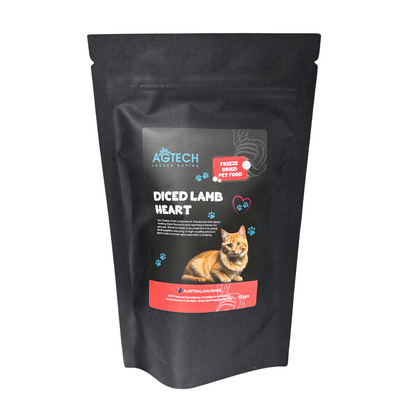 Freeze-Dried Diced Lamb Heart – 50g Nutrient-Dense Treats for Dogs & Cats