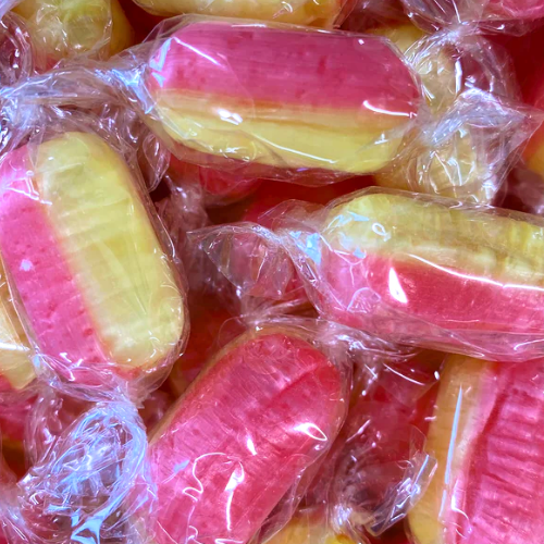 UK Rhubarb and Custard Hard Candy – 200g Bag (Individually Wrapped)