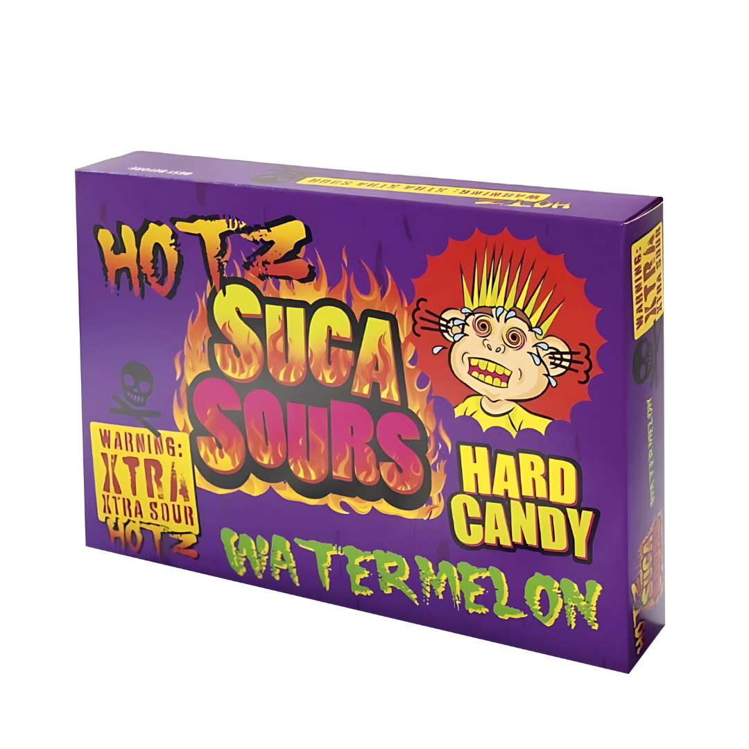 Suga Sours Hotz hard Candy Xtreme Sour Watermelon UK