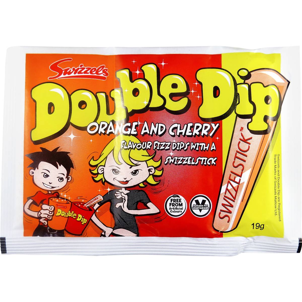 Swizzles Double Dips Orange and Cherry